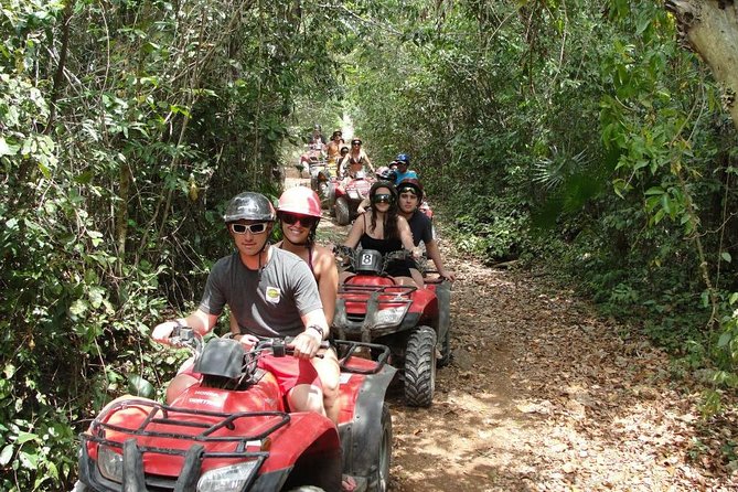 ATV Adventure Combo with Snorkeling, Ziplines, Cenote, and Lunch - Stop 1: National Reef Park snorkeling on a short boat trip