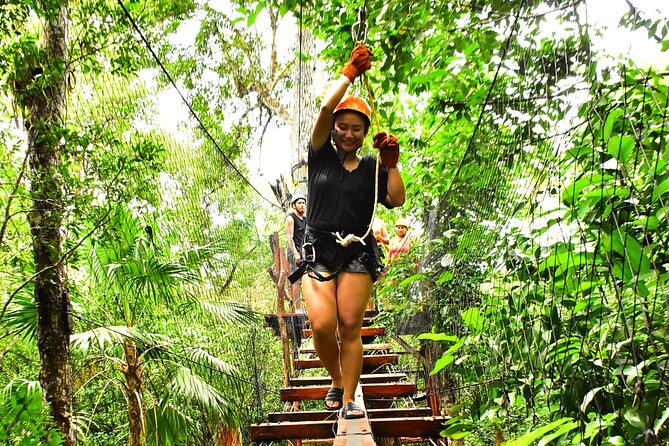 ATV Adventure, Interactive Bridges, Ziplines, Cenote and Lunch - Ziplining and interactive bridges: the canopy view with a balance twist