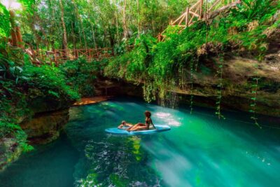 Cancún: Cenotes Adventure with Tequila Tasting & Mayan Snack - Getting to the cenotes: pickup options and that all-in-one van start