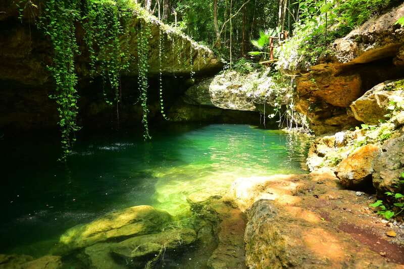 Cancún: Cenotes Adventure with Tequila Tasting & Mayan Snack - Extreme Adventure Cancun: second swim plus the zipline and jump-platform moment