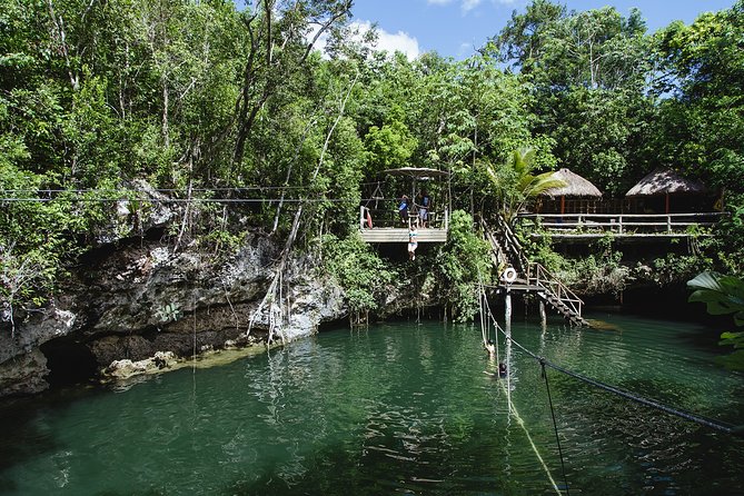 Cancun Extreme Zipline Canopy Tour - From canopy to Mayan jungle: the army-truck ride to the grotto
