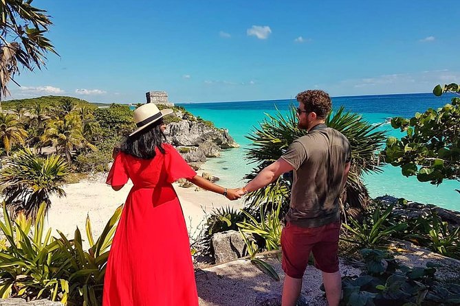 Cancun tour 4x1 Tour of Tulum, Coba, Cenote and Playa del Carmen - Tulum in One Hour: Caribbean Sea Views With a Time Limit