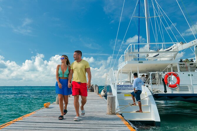 CATAMARAN to Isla Mujeres, Snorkel & Beach Club by Xcaret - Price and logistics: where the $74.66 value comes from