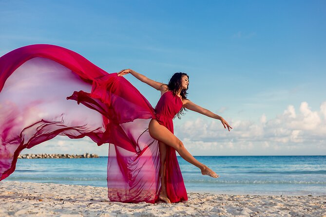 Flying dress photoshoot cancun - Playa Delfines Stop: A Second Backdrop for More Variety