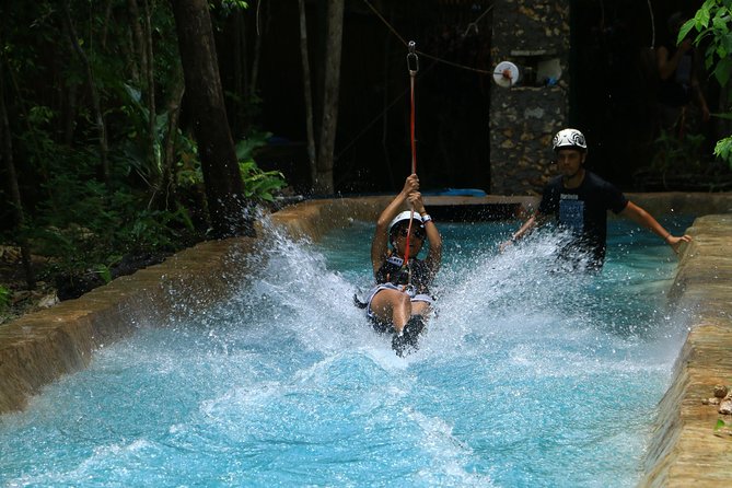 Selvatica Adventure Park ATV and Ziplines in Cancun and Riviera Maya - Rope course and parachute drop: the leap part